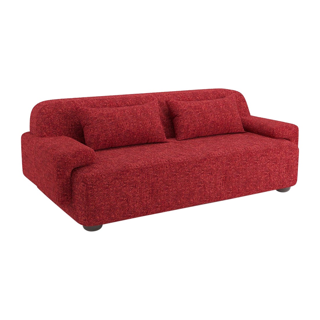 Lena 3 Seater-Sofa aus Terrakotta mit Chenille-Samtstoff von Popus Editions im Angebot