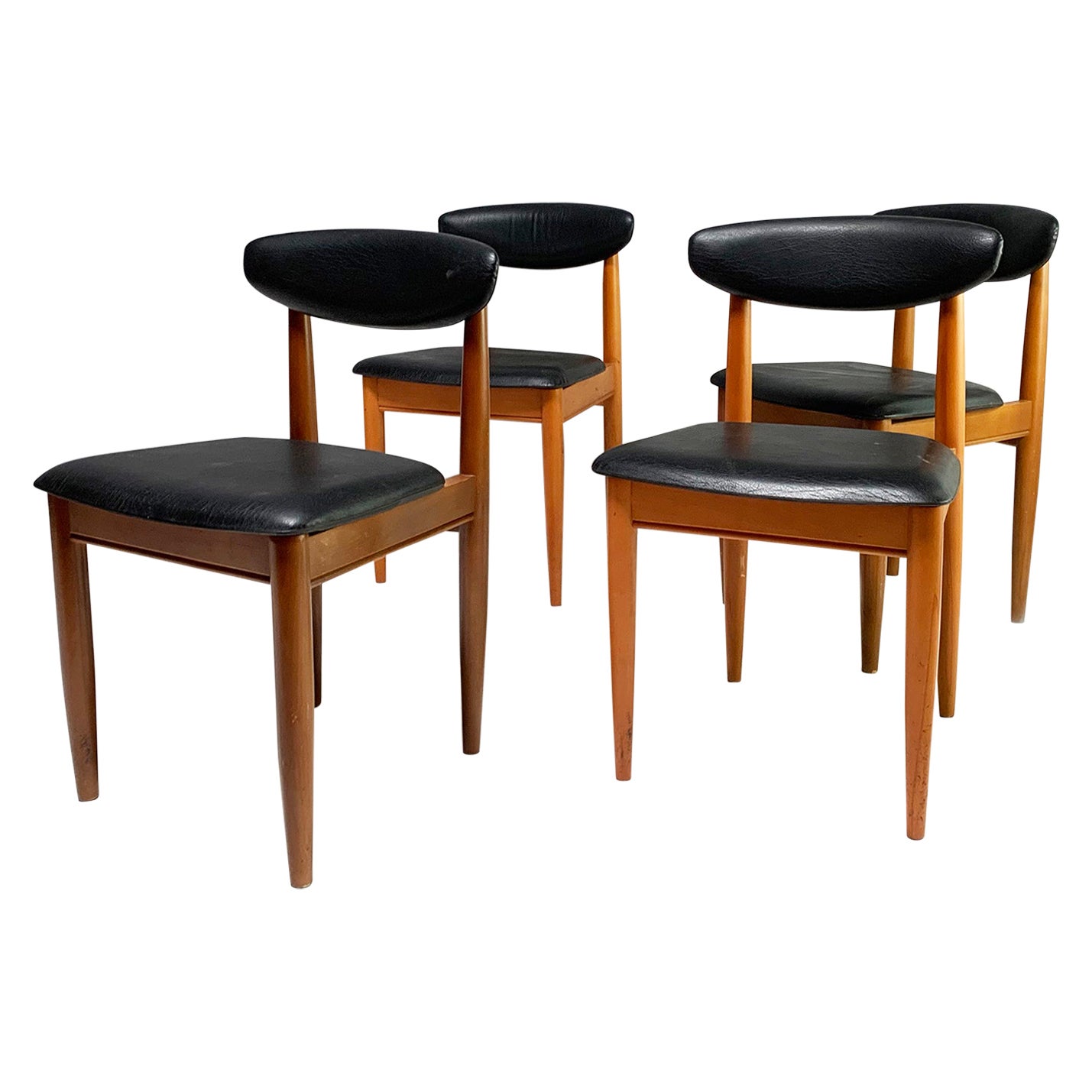 Set of 4 1970’s MidCentury Dining Chairs by Schreiber For Sale at 1stDibs