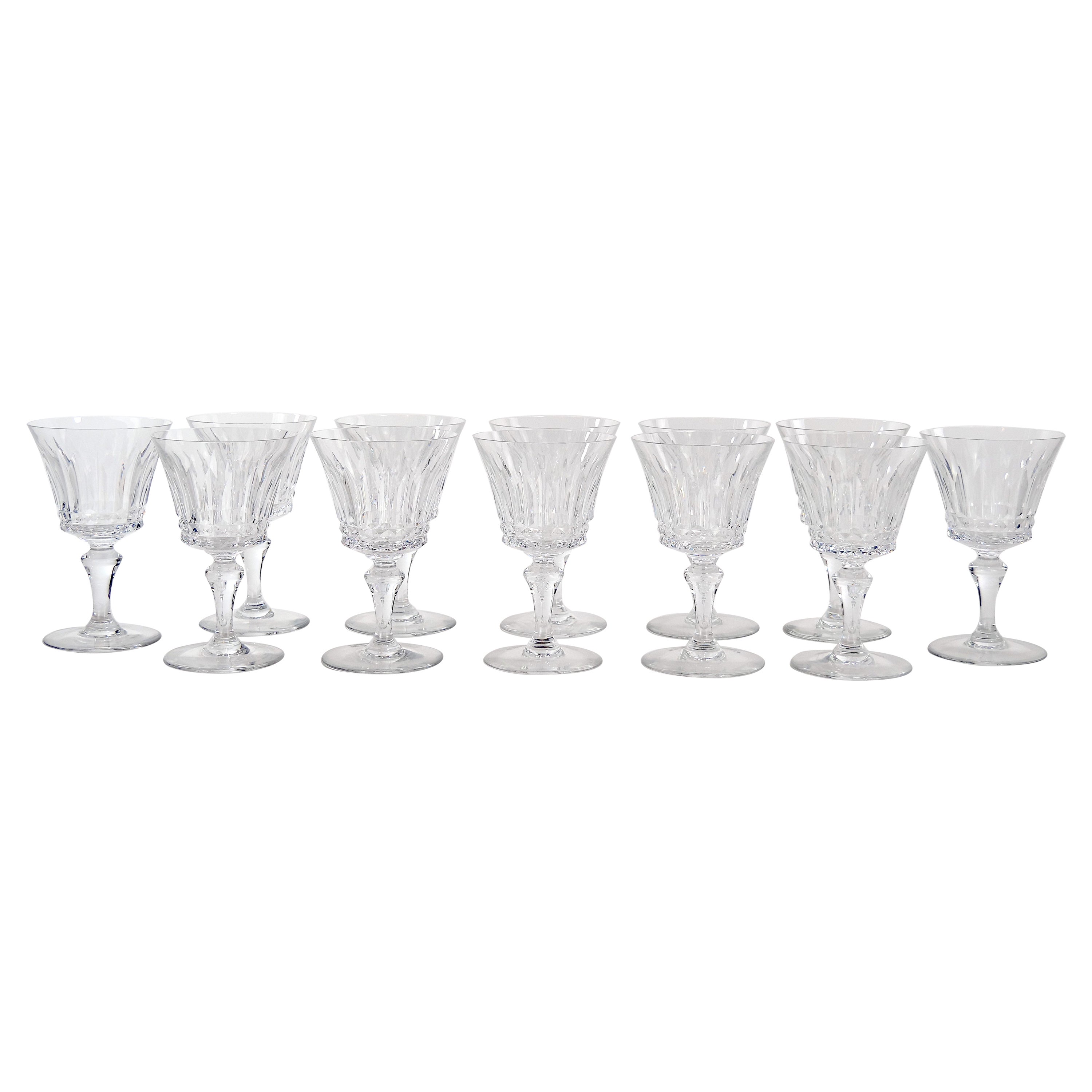 Tall Baccarat Crystal Barware / Tableware Service / 12 People For Sale