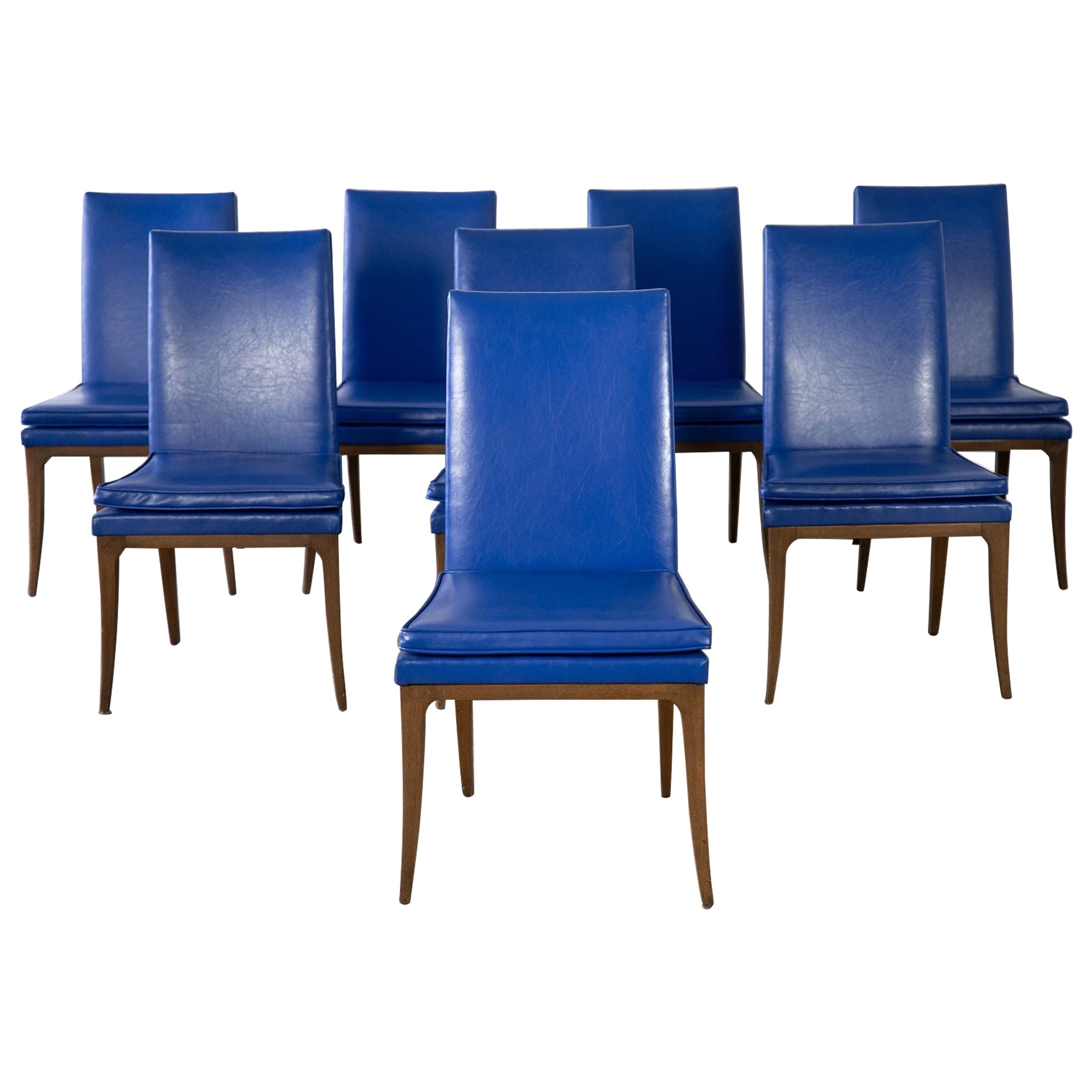 Set of Eight Sabre Leg Dining Chairs by Harvey Probber, 1960s For Sale