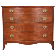 Retro Kindel Furniture Georgian Mahogany Serpentine Front Chest of Drawers