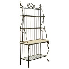 Mid-20th Century French Iron Butcher's Rack with Ram's Heads