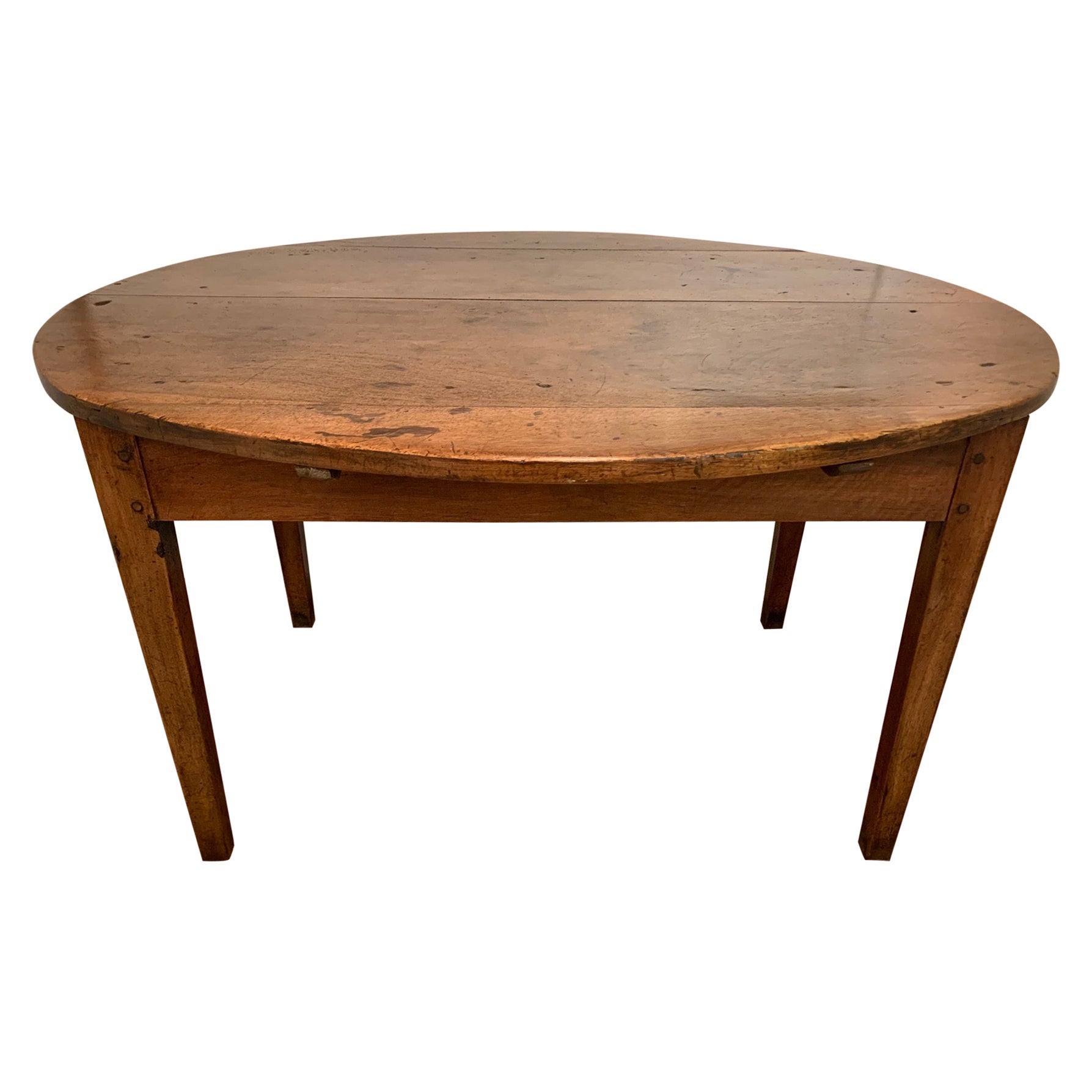 Welcoming Much Loved Antique Oval Tavern Dining Table For Sale