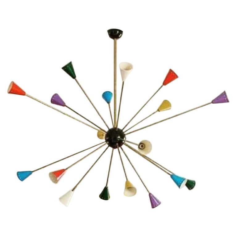 Vintage Big Colour Sputnik Style vintage 1980s For Sale at 1stDibs