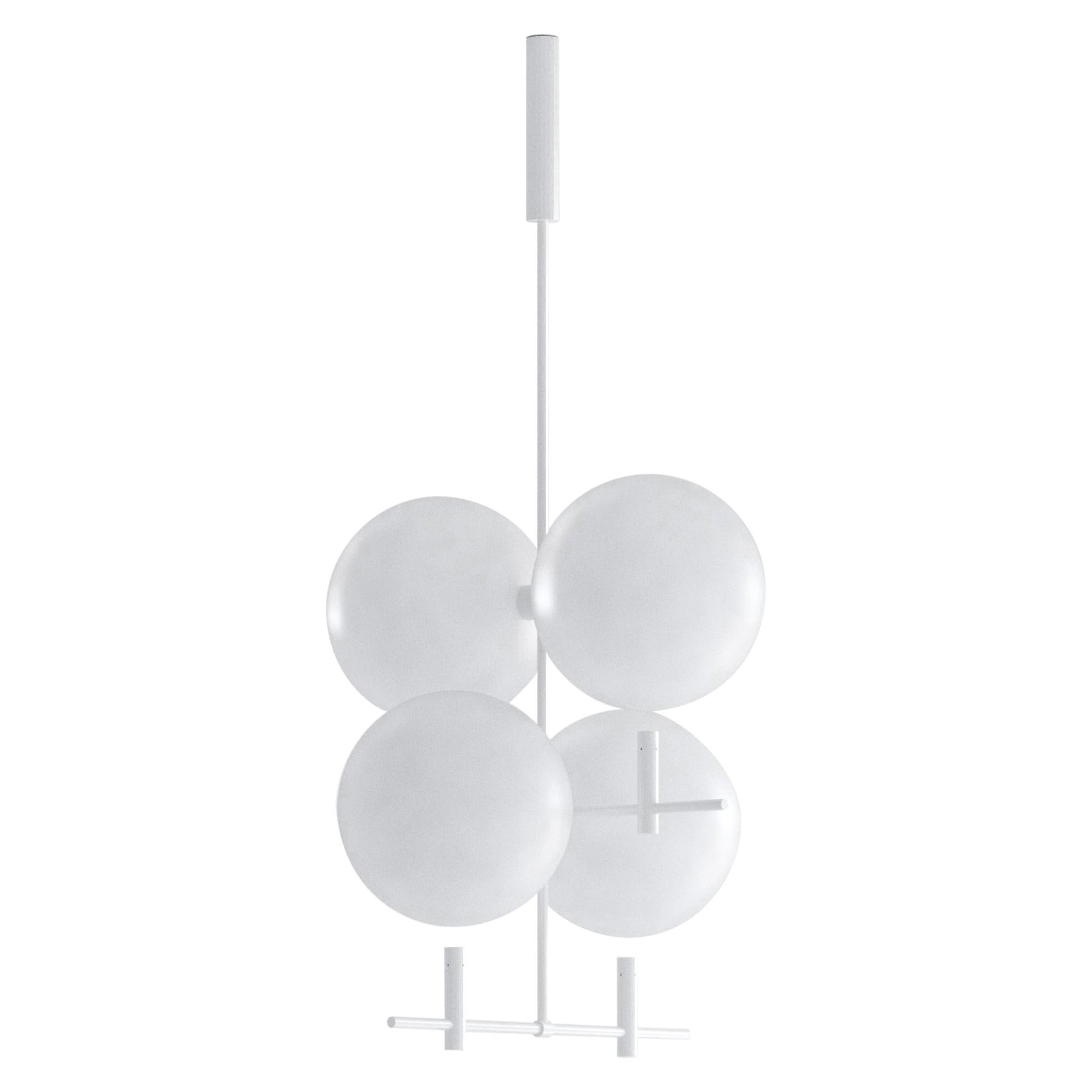 Luna Luminaire/Kronleuchter Vertical II04 in Weiß Matt im Angebot