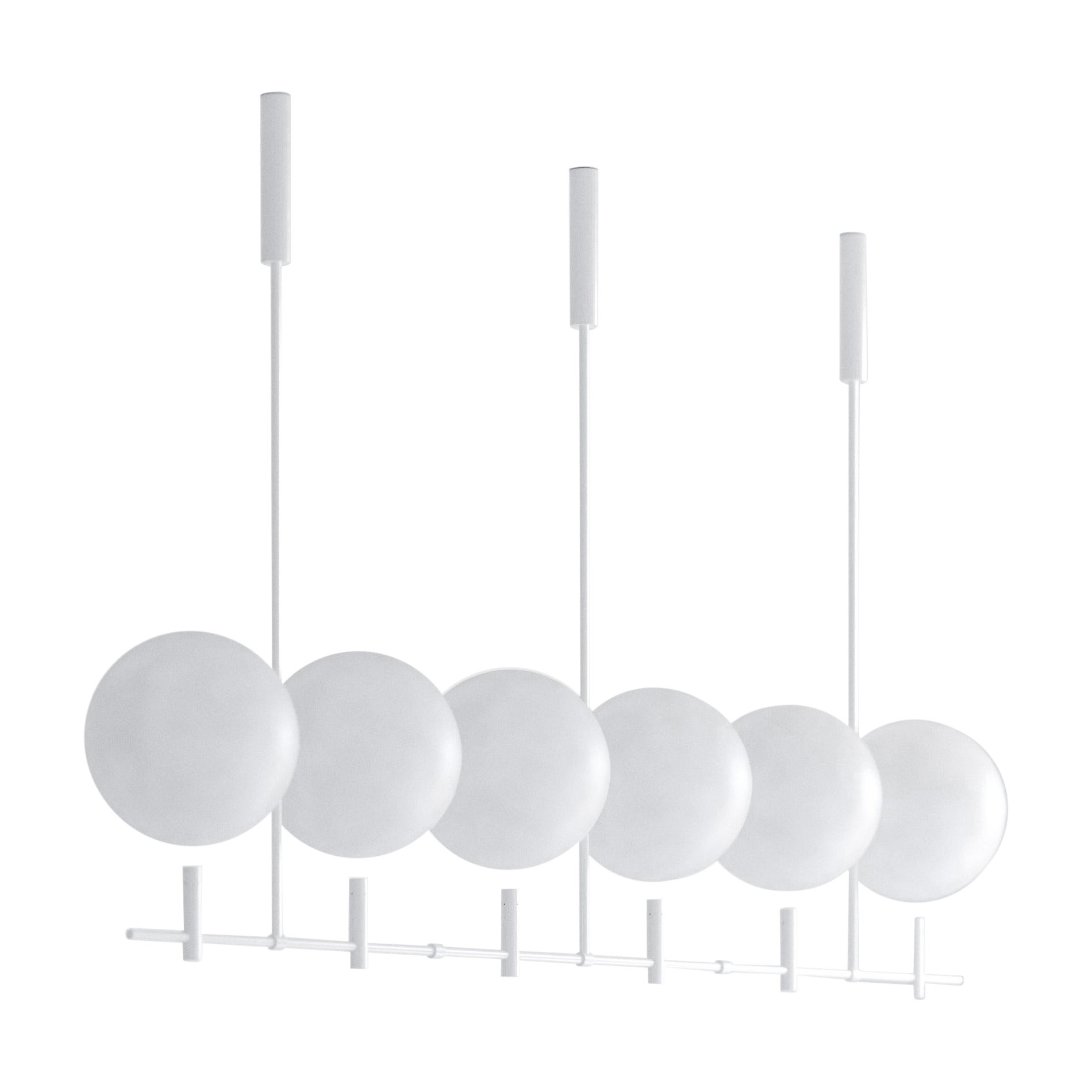 Luna Luminaire / Chandelier Horizontal I06 in Matte White