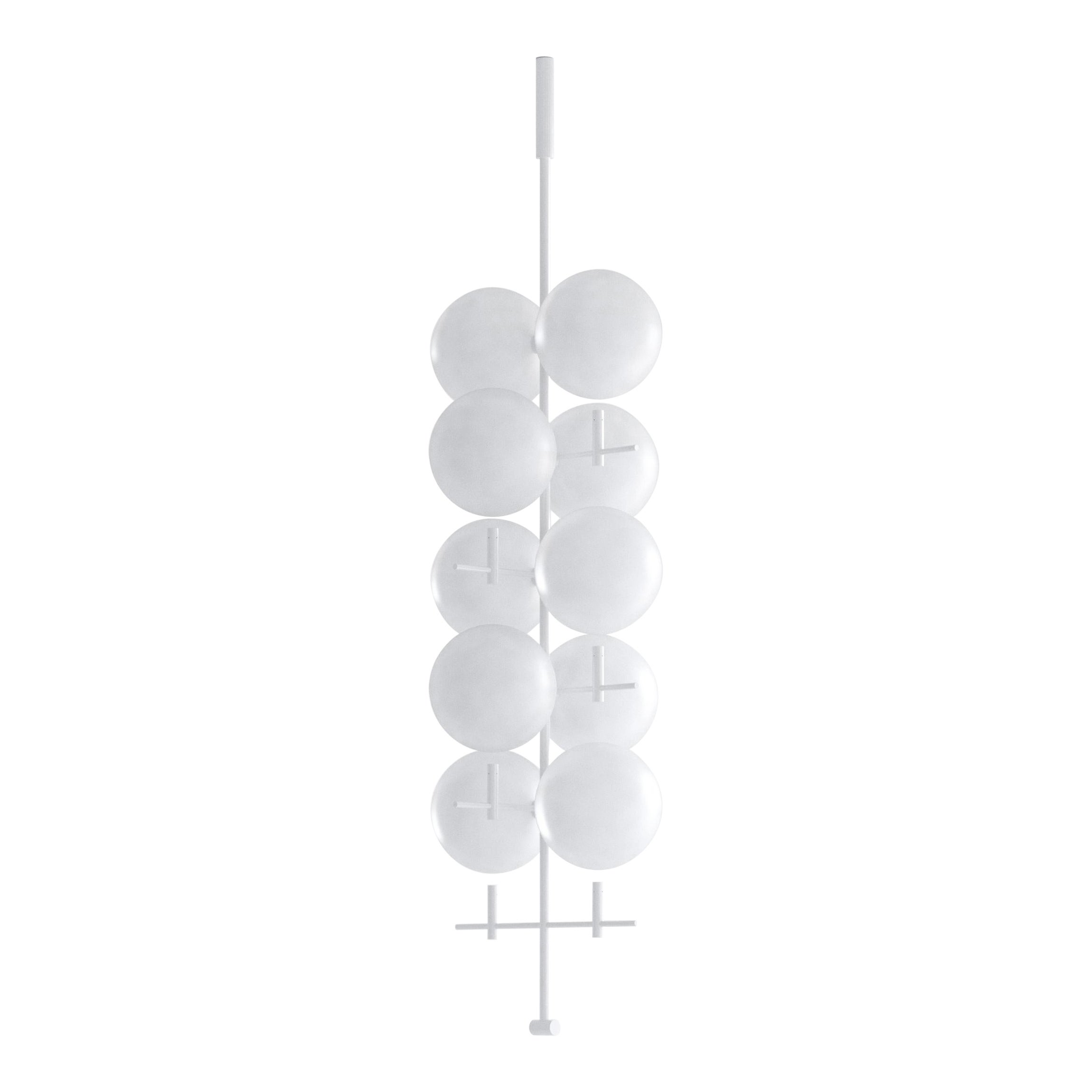 Luna Luminaire / Chandelier Vertical II10 in Matte White For Sale