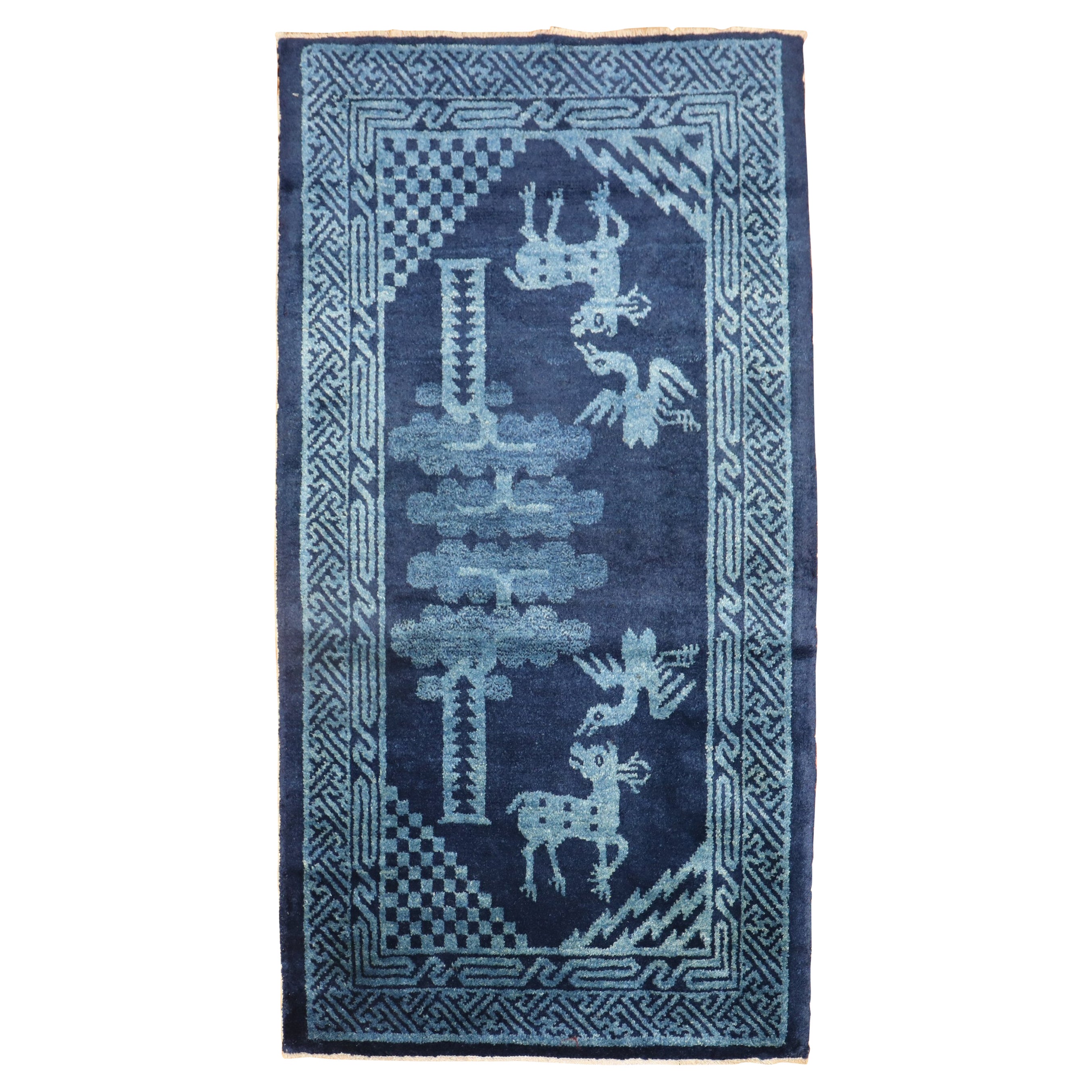 Chinese Peking Animal Pictorial Carpet