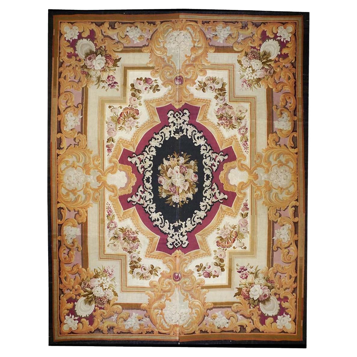 19th Century 14x17 French Aubusson Tapestry Rug #9902078
