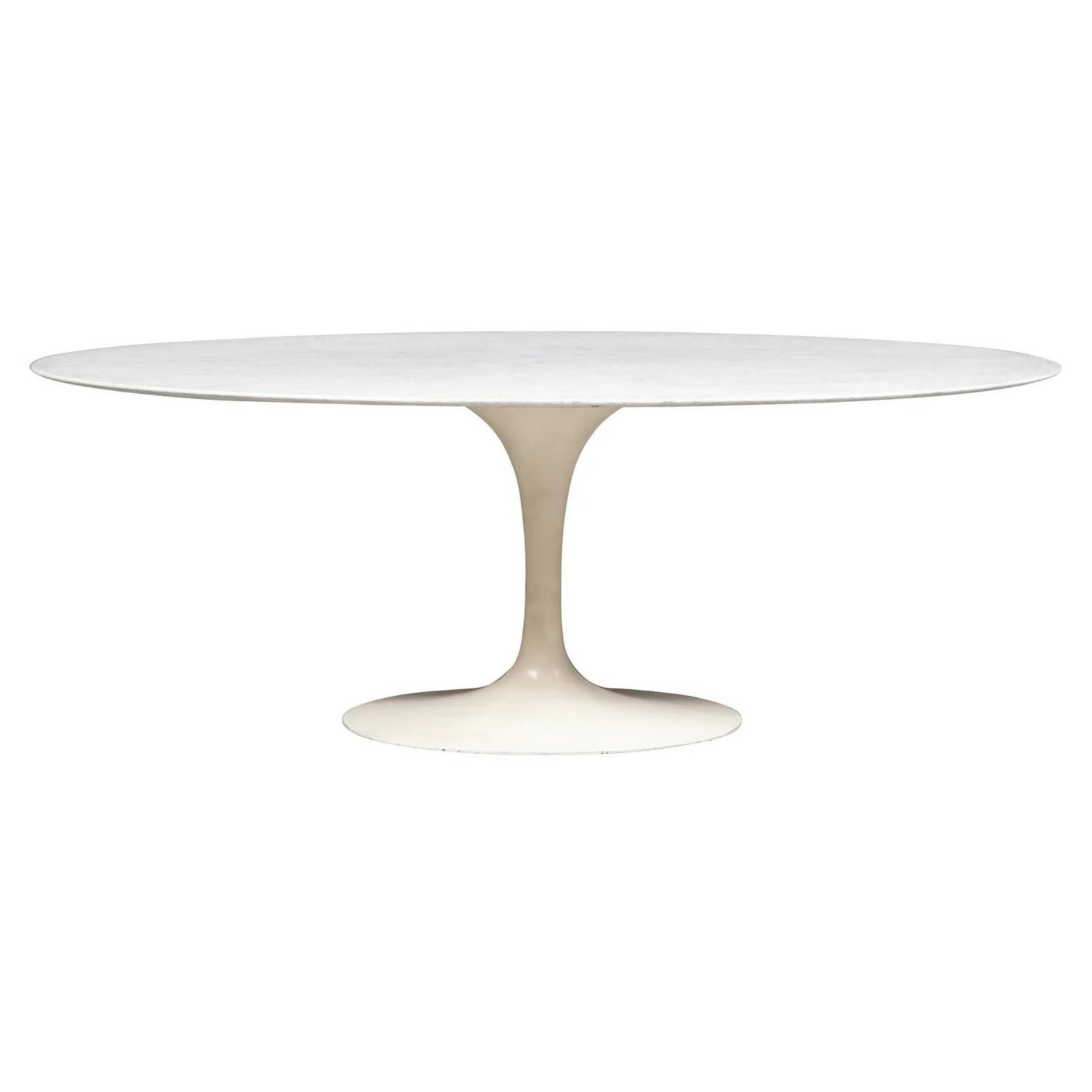 1960’s  Table de salle à manger Saarinen à plateau ovale en marbre pour Knoll