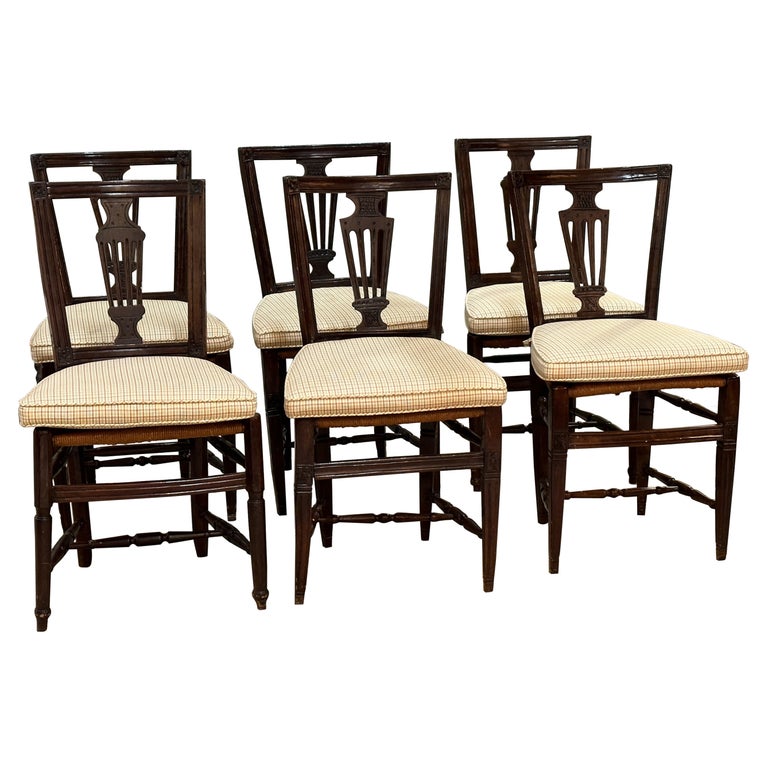 Set of Six 19th Century Country French Chairs For Sale at 1stDibs