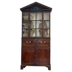 George III Mahogany Secretary Bookcase