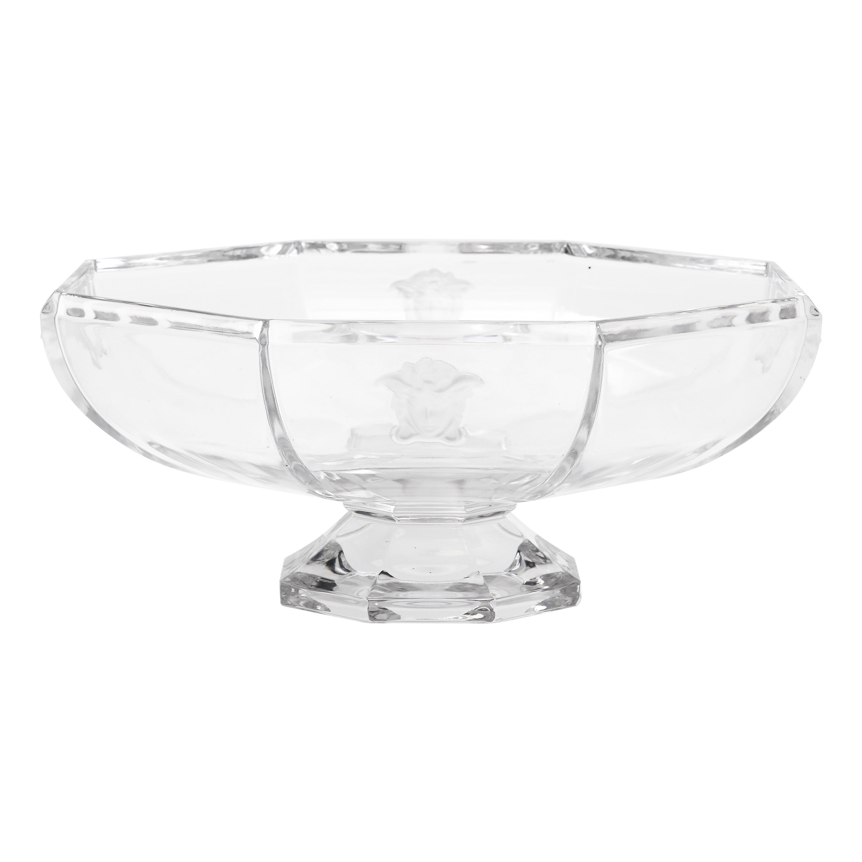 Versace For Rosenthal Medusa Crystal Bowl For Sale