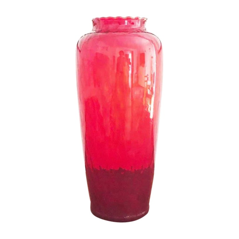 Red Vase in Murano Glass' 900, Antiques For Sale