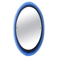 Max Ingrand for Fontana Arte Rare Oval Crystal Mirror Model 2046