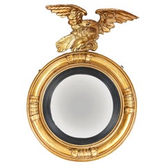 Regency Convex Mirror Gilt Eagle Frame