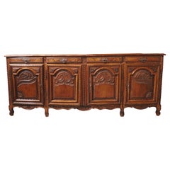Late 18th Century Antique French Four-Door Enfilade Buffet