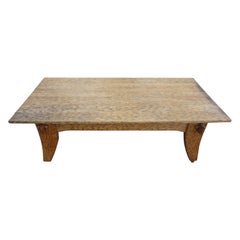 Französischer brutalistischer Couchtisch aus Ulme von Atelier Marolles