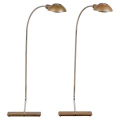 Used Pair of Cedric Hartman Brass Pharmacy Floor Lamps