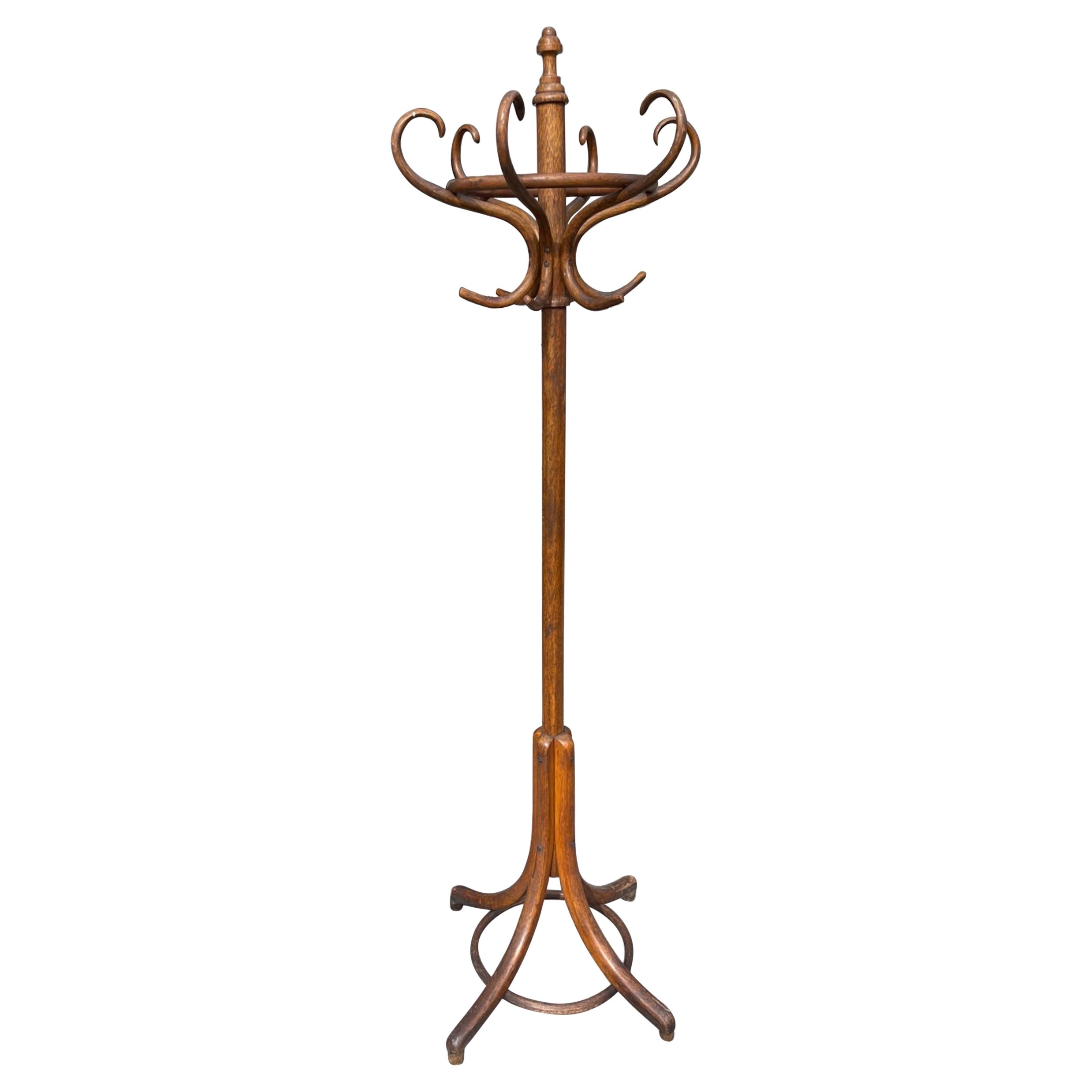 French 19th Century Bentwood Bistro Coat Stand For Sale