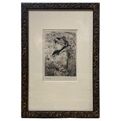 Used Édouard Manet Signed Impressionist Aquatint Etching Jeanne 'Spring', 1882