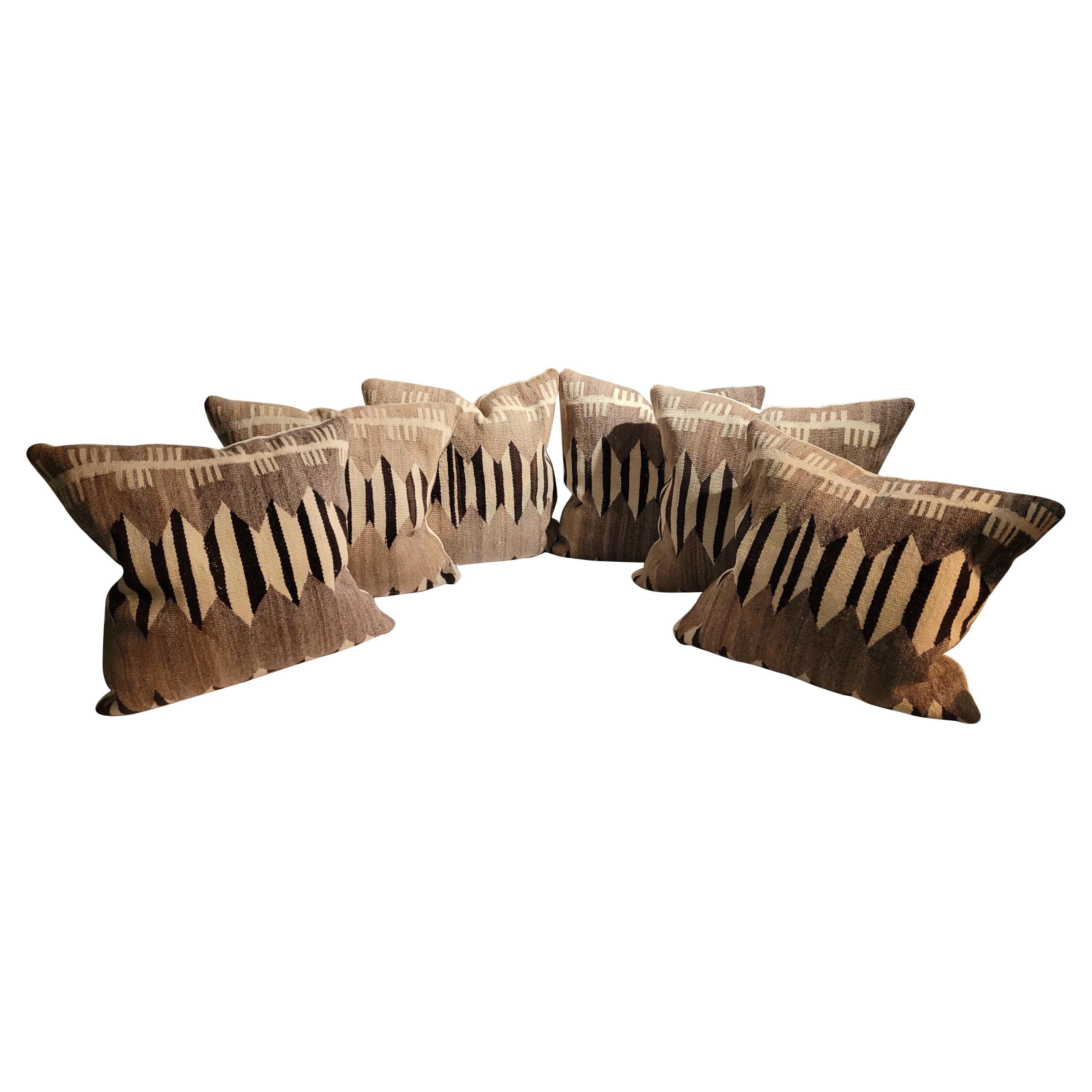 Early Navajo Indian Weaving Pillow For Sale