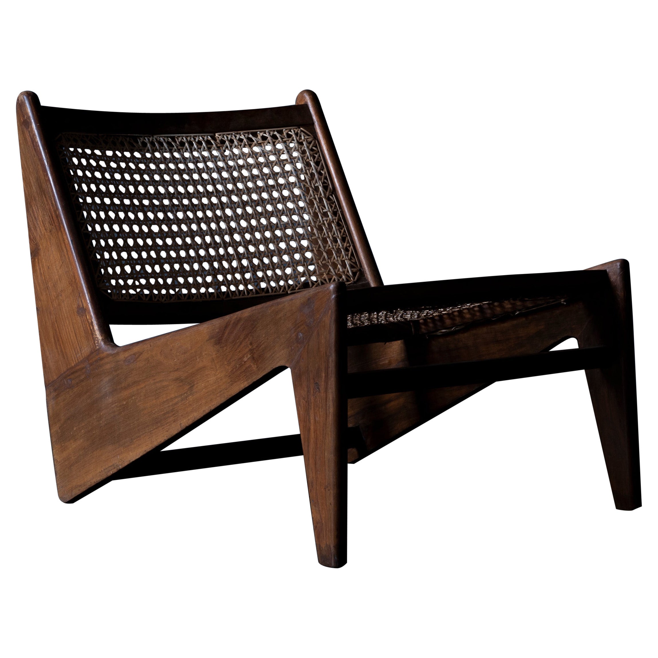 Pierre Jeanneret Kangaroo Chair, Circa 1950s, Chandigarh, India For Sale