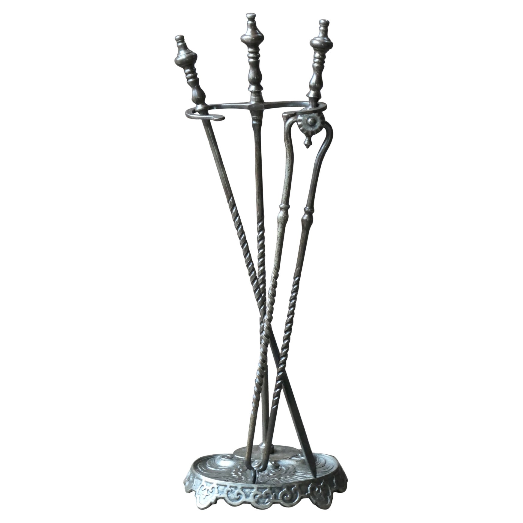 19th C. English Victorian Fireplace Companion Set For Sale