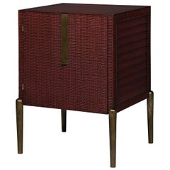 Asson Small Chest. Decoration Placed by Hand, Brass Details & Blunt Leg
