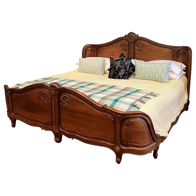 Super Superking, Antique French Walnut Bed For Sale at 1stDibs