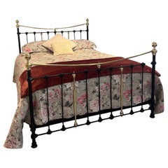 King, Antique French Brass and Iron Bedstead