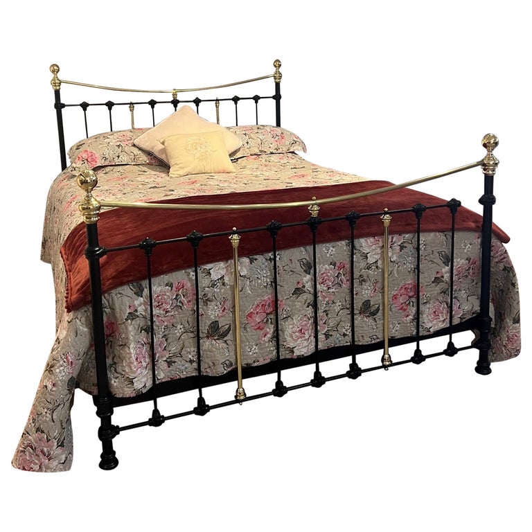 King, Antique French Brass and Iron Bedstead For Sale at 1stDibs
