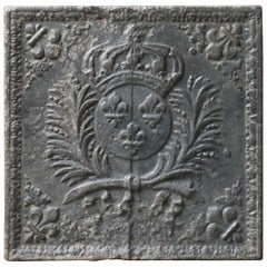 17th - 18th Century French Louis XIV 'Arms of France' Fireback