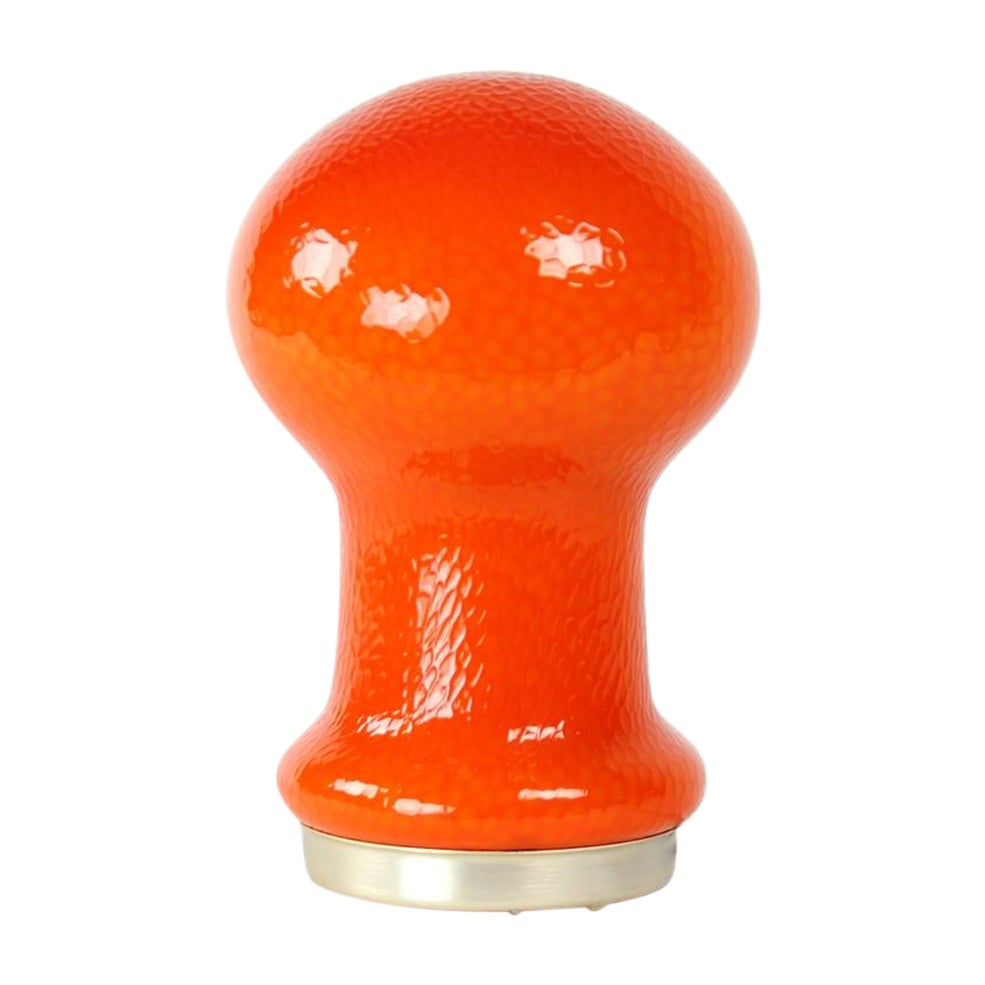 Mid Century Table Lamp In Orange Opaline Glass By Stefan Tabery, Opp Jihlava, 19 For Sale