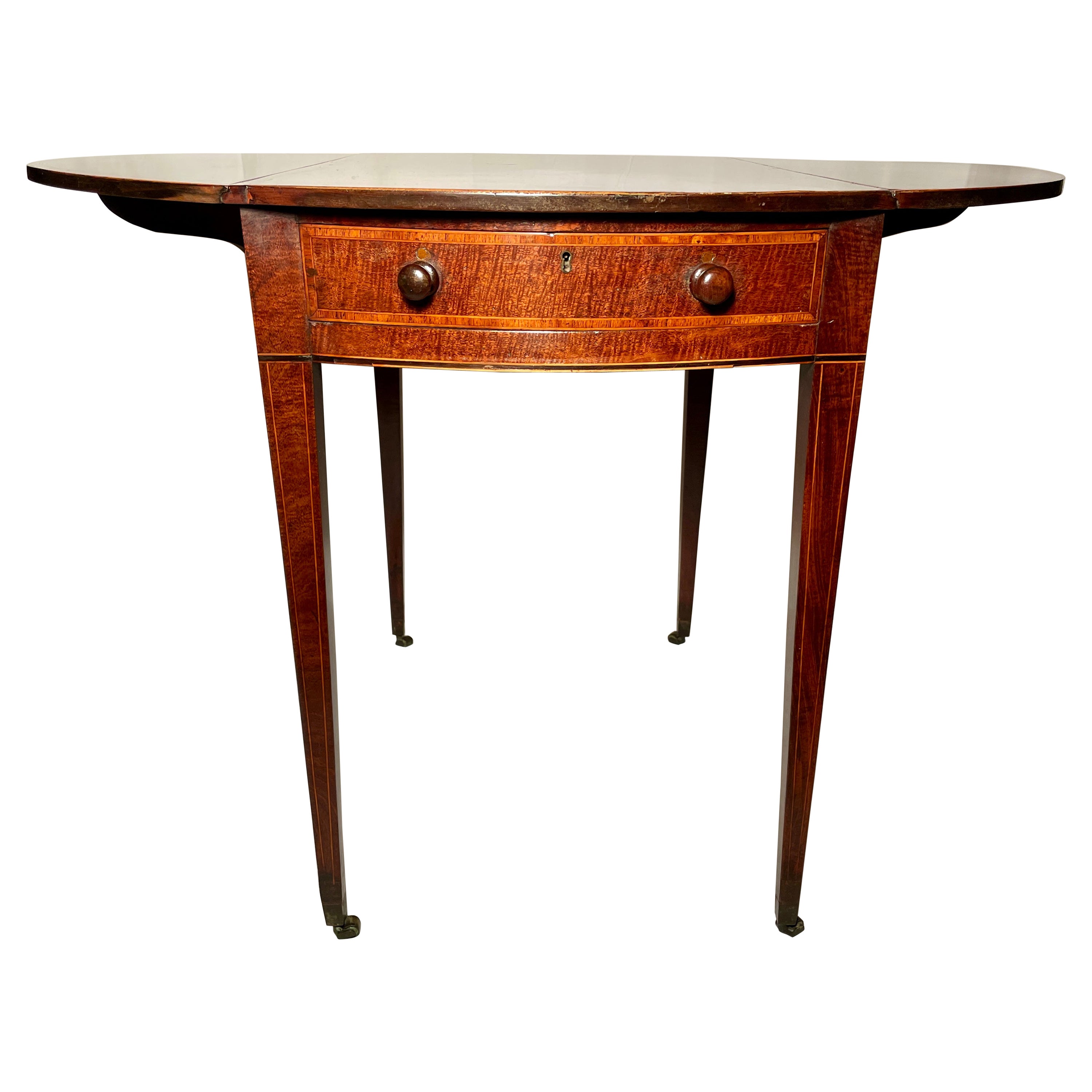 Antique English Mahogany Pembroke Table, Circa 1860. For Sale