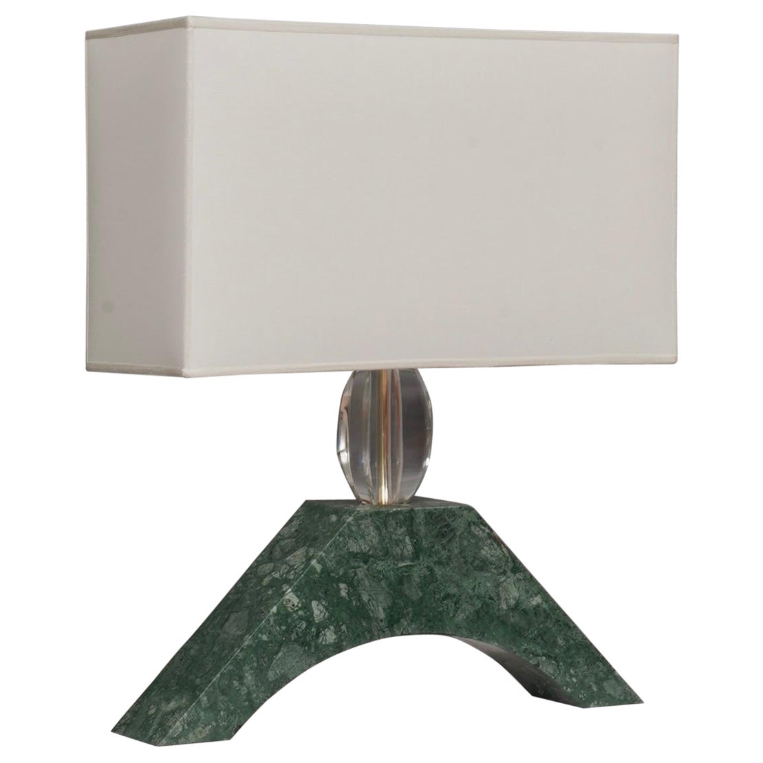 Indian Green Marble and Murano Glass Table Lamp, 2000 For Sale