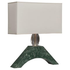 Indian Green Marble and Murano Glass Table Lamp, 2000
