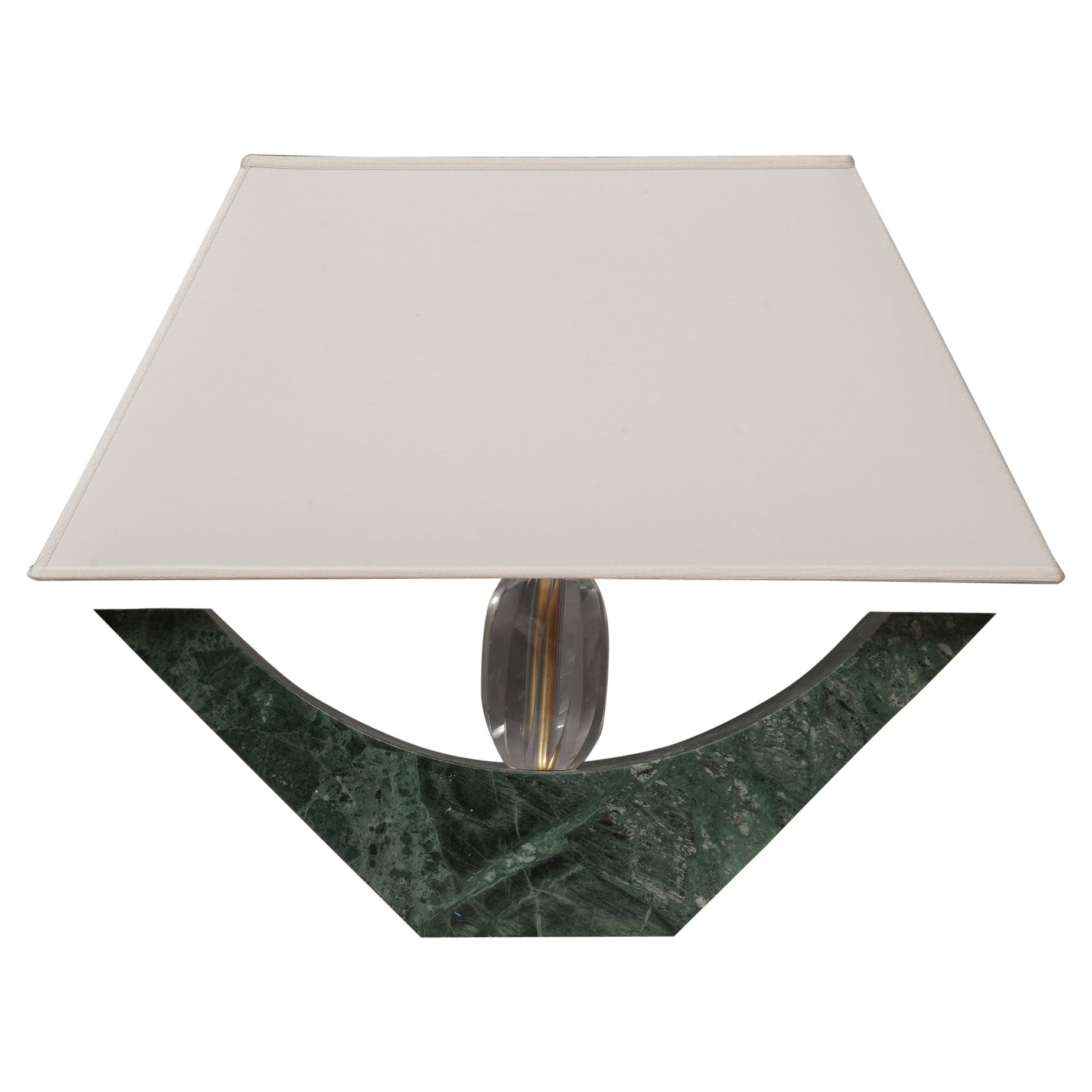 Indian Green Marble and Murano Glass Table Lamp, 2000 For Sale