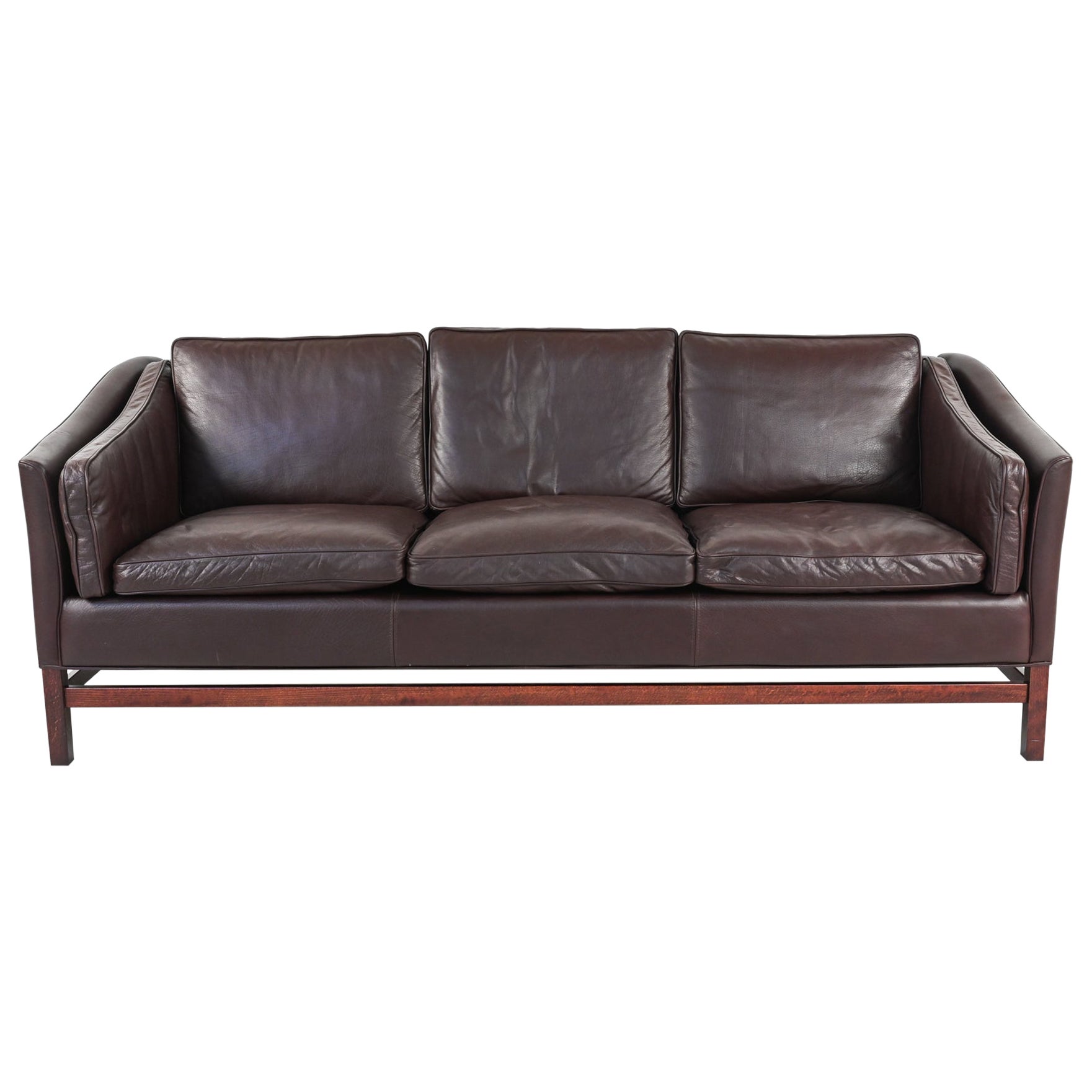 Modern Red Leather Crescent Sofa at 1stDibs red leather sofas for