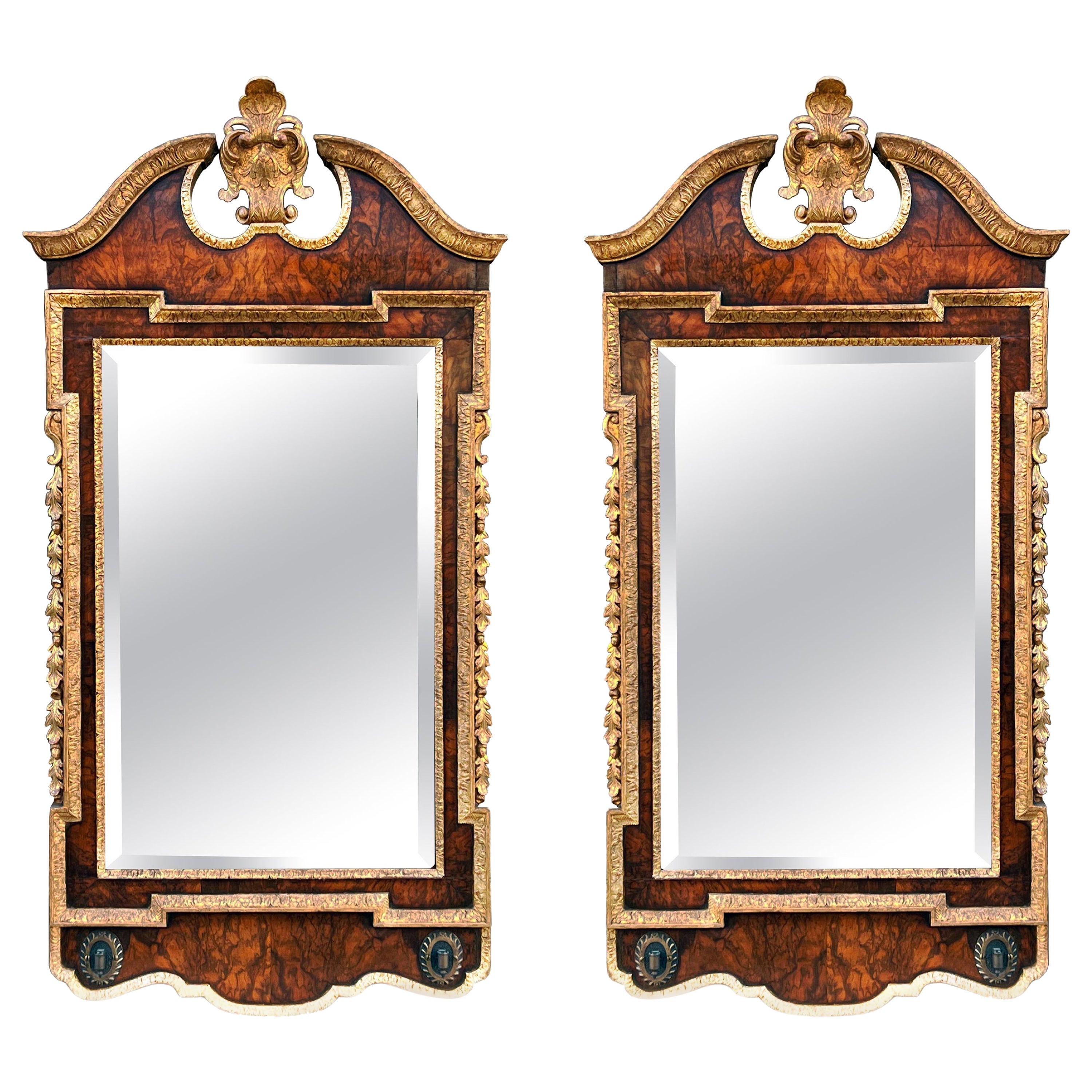Pair of George II Giltwood Tablet Mirrors, circa 1735 For Sale