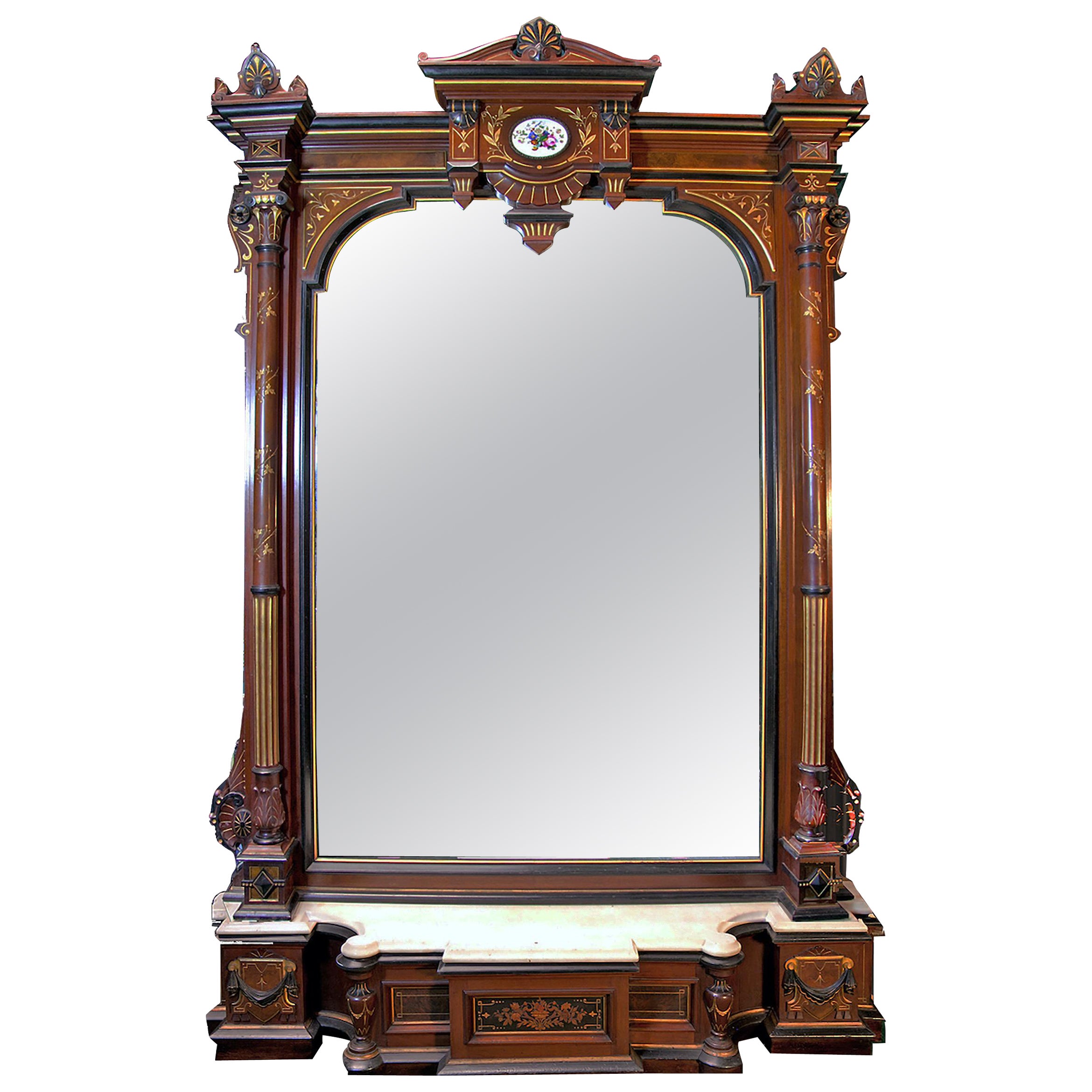 19th Century Museum, Quality, American Renaissance Mirror For Sale