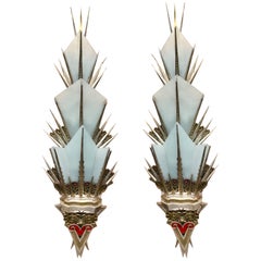 Rare CALDWELL  Appliques monumentales et historiques déco des bâtiments de pêcheurs