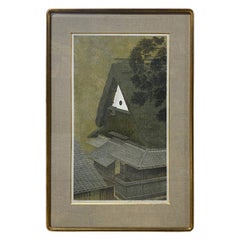Yukio Katsuda Signed Limited Ed. Japanese Serigraph Print No. 154 Saga Toriimoto