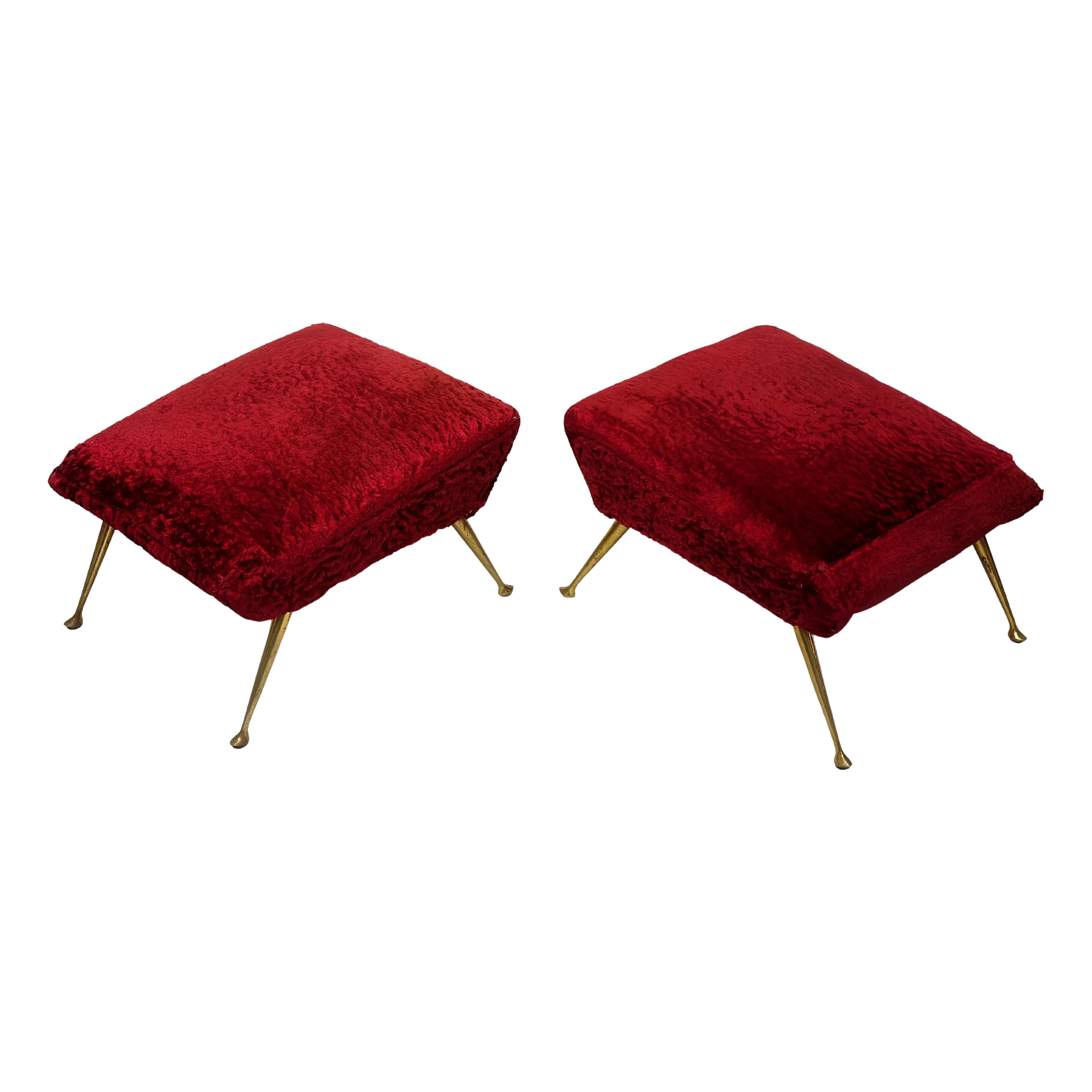 Pair of Italian Mid-Century Modern / Futurist Benches Attr. to Gigi Radice