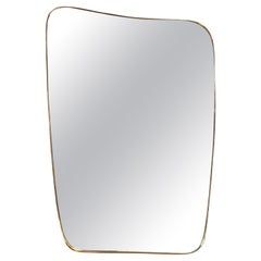 1960s Italian Brass Wall Mirror