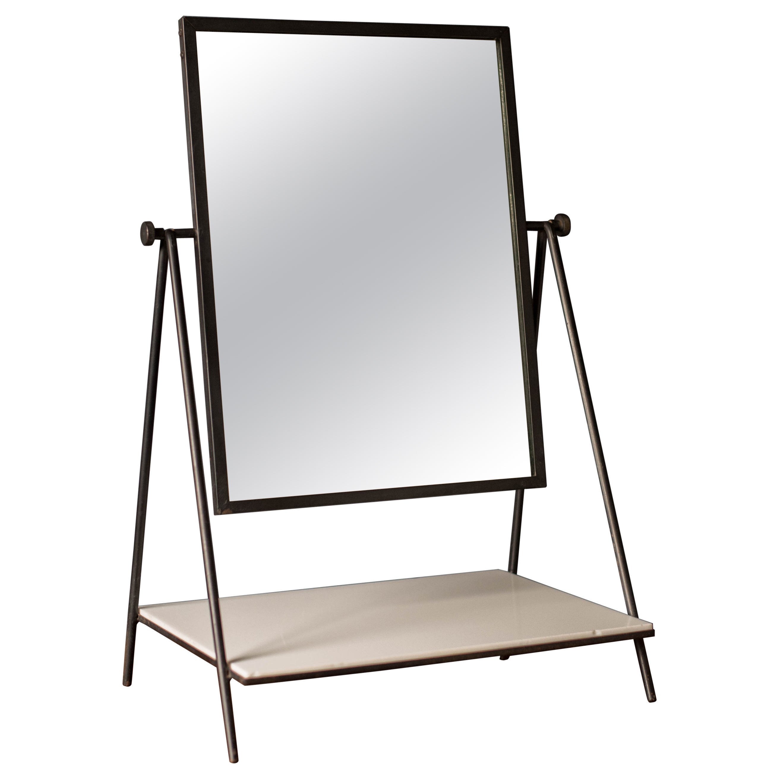 Vieux miroir de table pivotant Paul McCobb pour Bryce Originals