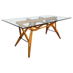 Italienischer „Reale Tisch“ entworfen von Carlo Mollino, hergestellt von Zanotta, 1990