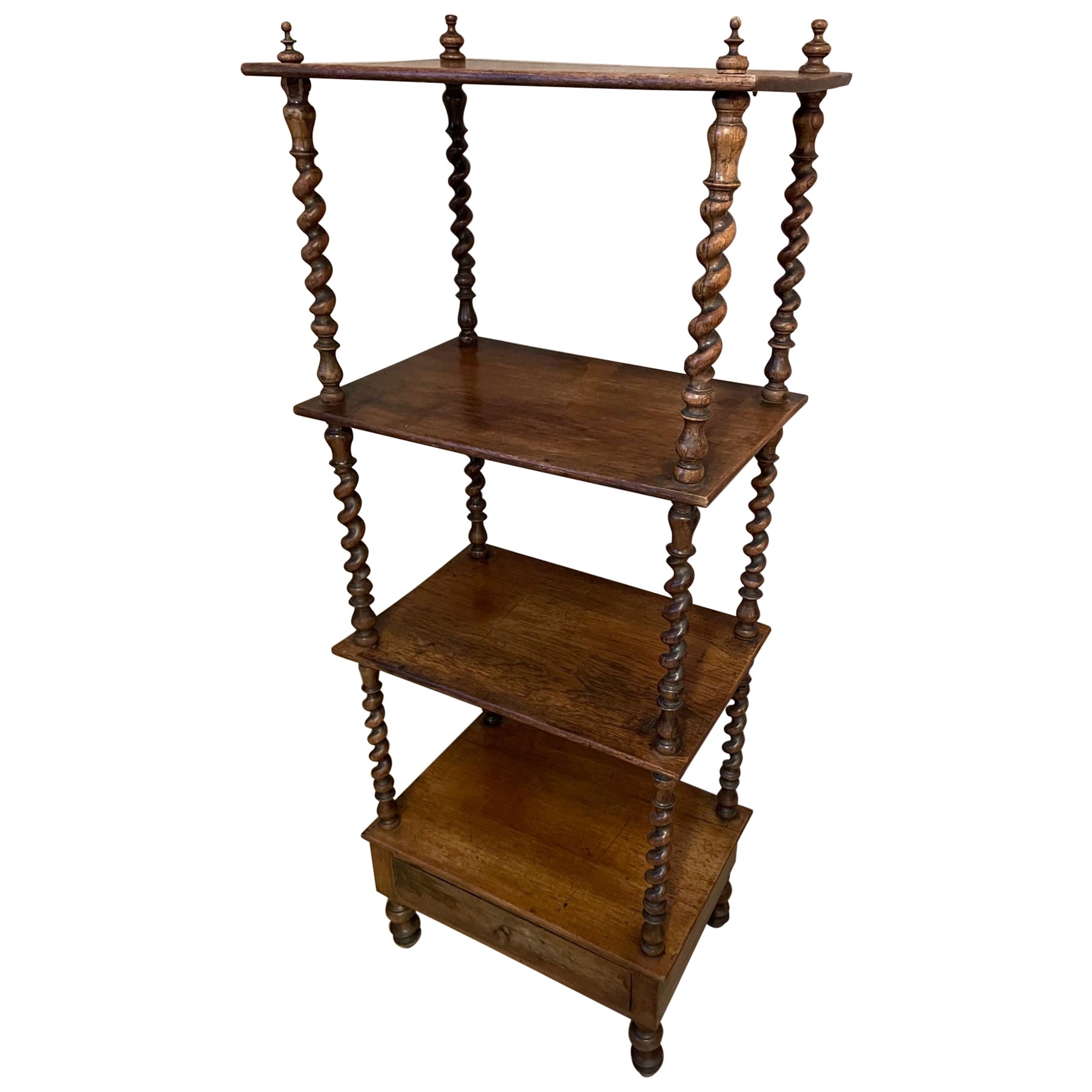 20th Century French Walnut Shelve on a Base, 1900s For Sale
