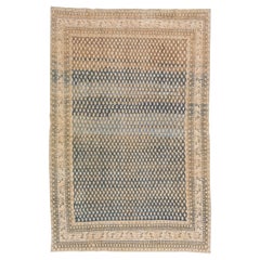 Tapis en laine perse beige, anciennement Malayer, fait à la main et dessiné