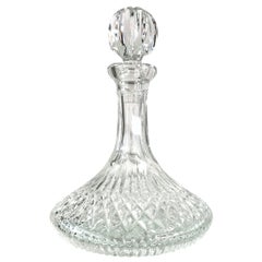 Vintage Waterford Crystal Ships Decanters with Etched Diamond Cuts, c. 1970's